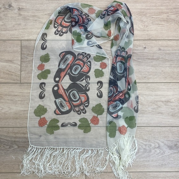Haida Bird Sheer‎ Scarf Shawl - Picture 1 of 6